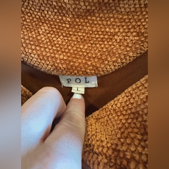 Ginger Ultra Cozy Vintage Style Oversize Jacket Large Front Pockets Chunky EUC - Picture 14 of 14